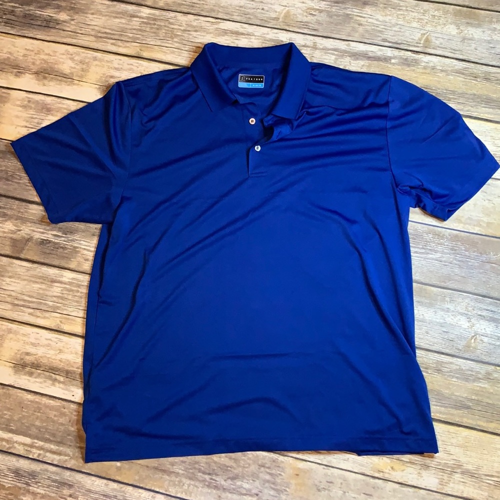 PGA TOUR Men’s Airflux Solid Mesh Short Sleeve Golf Polo Shirt
